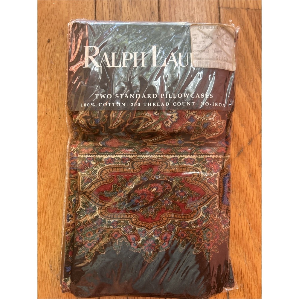 Ralph Lauren NEW EMERSON PAISLEY STANDARD Size Pillowcases Lot Of 2 SEALED